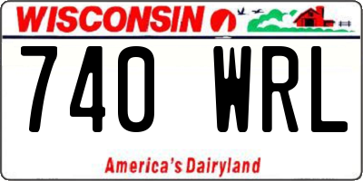 WI license plate 740WRL