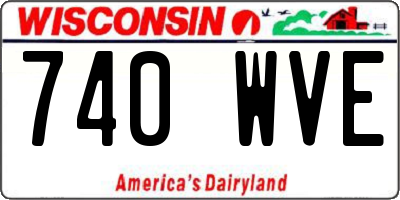 WI license plate 740WVE
