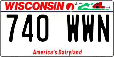 WI license plate 740WWN