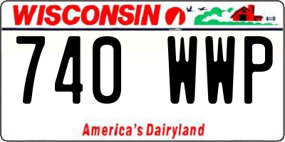 WI license plate 740WWP