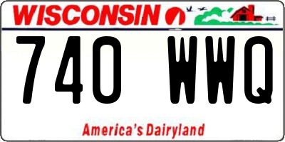 WI license plate 740WWQ