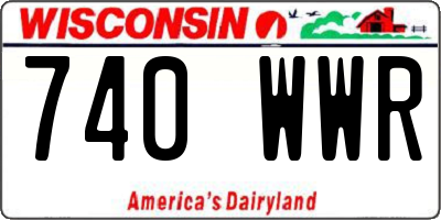 WI license plate 740WWR