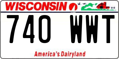 WI license plate 740WWT