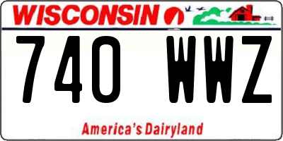 WI license plate 740WWZ