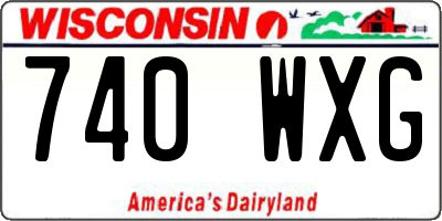 WI license plate 740WXG