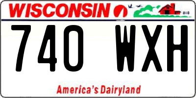 WI license plate 740WXH