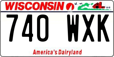 WI license plate 740WXK