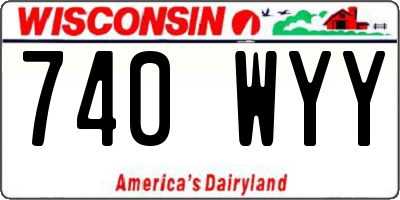 WI license plate 740WYY