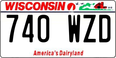 WI license plate 740WZD