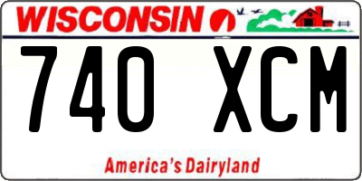 WI license plate 740XCM