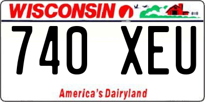WI license plate 740XEU