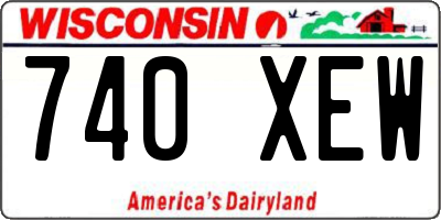 WI license plate 740XEW