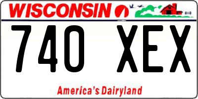 WI license plate 740XEX