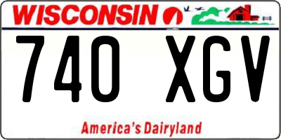 WI license plate 740XGV