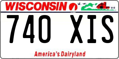 WI license plate 740XIS