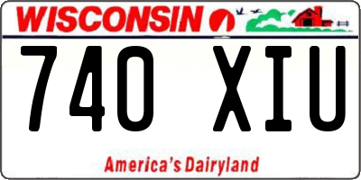 WI license plate 740XIU