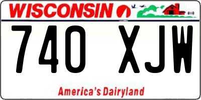 WI license plate 740XJW