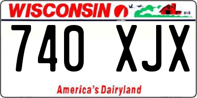 WI license plate 740XJX