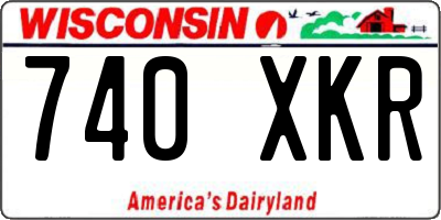 WI license plate 740XKR