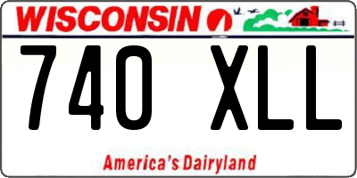 WI license plate 740XLL