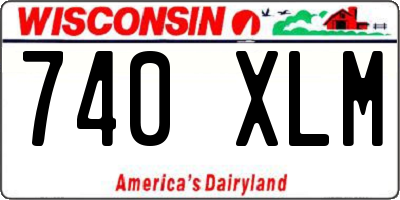 WI license plate 740XLM