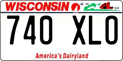 WI license plate 740XLO
