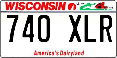 WI license plate 740XLR