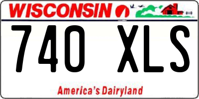 WI license plate 740XLS