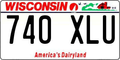 WI license plate 740XLU