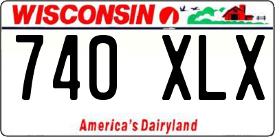 WI license plate 740XLX