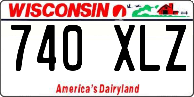 WI license plate 740XLZ