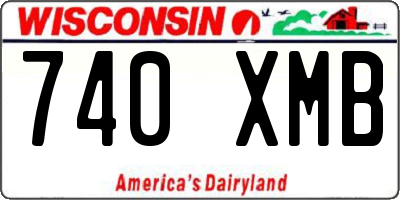 WI license plate 740XMB
