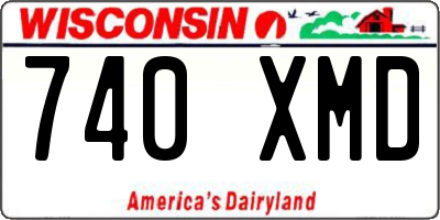 WI license plate 740XMD