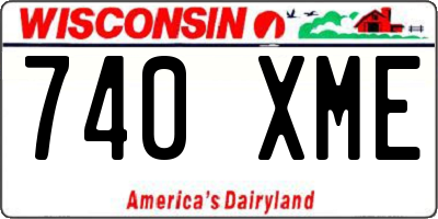 WI license plate 740XME