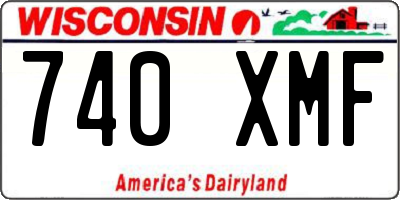WI license plate 740XMF
