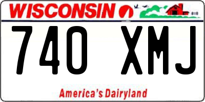WI license plate 740XMJ