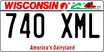 WI license plate 740XML
