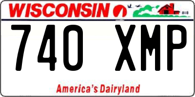 WI license plate 740XMP