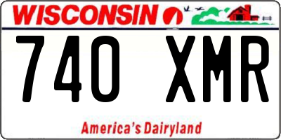 WI license plate 740XMR