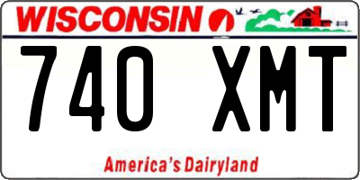 WI license plate 740XMT