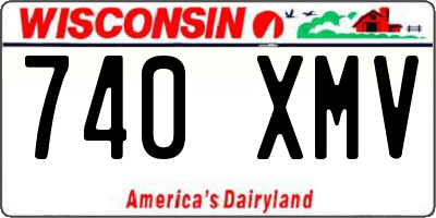 WI license plate 740XMV
