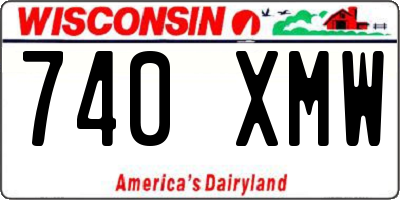 WI license plate 740XMW