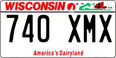 WI license plate 740XMX