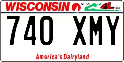 WI license plate 740XMY