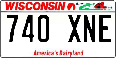 WI license plate 740XNE