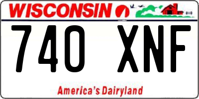 WI license plate 740XNF