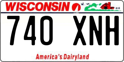 WI license plate 740XNH