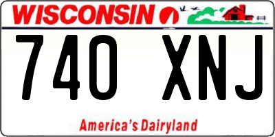 WI license plate 740XNJ
