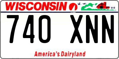 WI license plate 740XNN