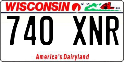 WI license plate 740XNR